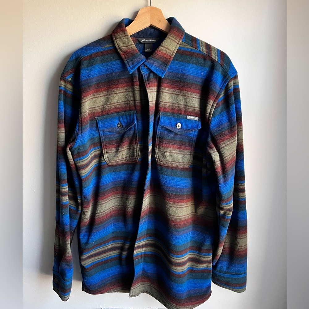 Eddie Bauer fleece button up shirt